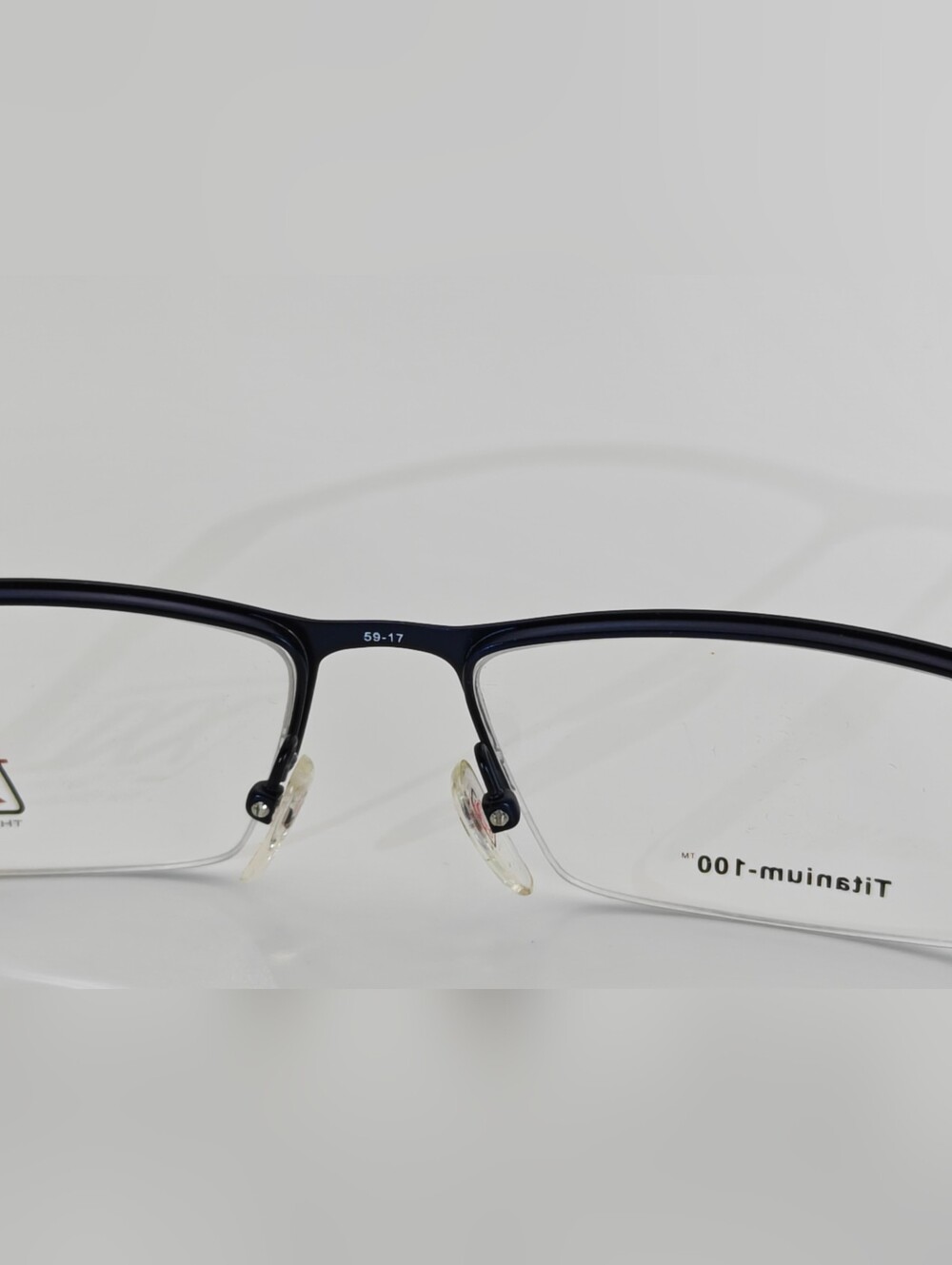 Men's XXL Titanium Navy Frame. AA Optical. 59-17. 150. Trojan. Blue - Picture 6 of 8